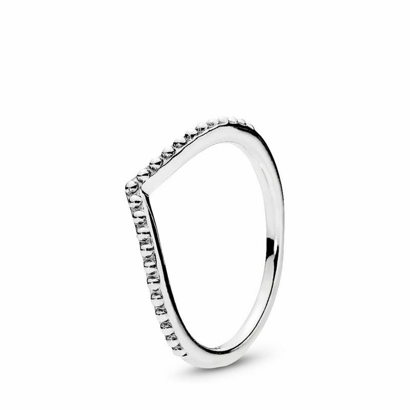 Pandora Beaded Wish Stackable Ring Ireland - Sterling Silver - 365984SUY